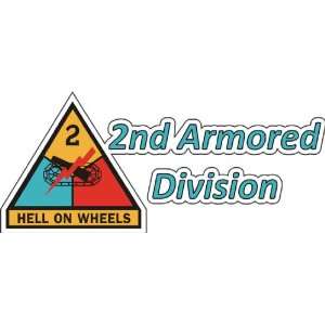  United States Army 2nd Armored Division Decal Bumper 
