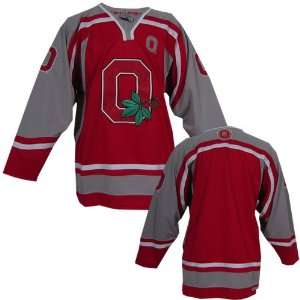  Ohio State Buckeyes Red Face Off Hockey Jersey