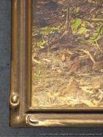 Beautiful Antique Frame with Color Print Fall Garden Landscape circa 