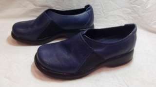 Womens Shoes Dansko Clogs Professional Mules Blue Leather 40 New Work 