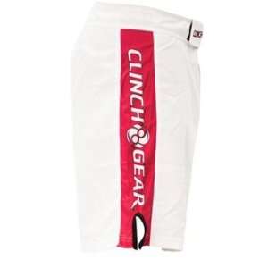 Clinch Gear Pro Series White MMA Shorts:  Sports & Outdoors