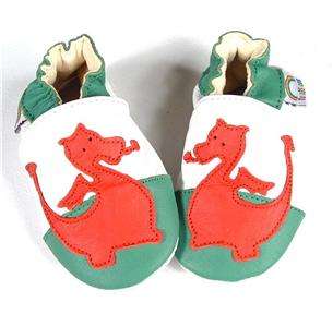 WALES WELSH DRAGON FLAG LEATHER BABY GIRLS BOYS SHOES  