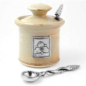 Oregon Trillium Flower Petite Salt Pot by Crosby and 
