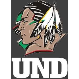  UND and Fighting Sioux Logo 4 x 3 inch Color Vinyl Decal 