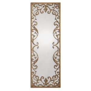   Mirror Antiqued Gold Leaf With A Light Gray Wash
