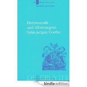 Hermeneutik und Bibelexegese beim jungen Goethe (Historia Hermeneutica 