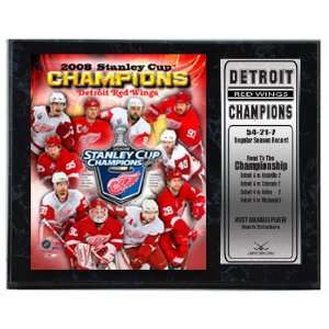 Detroit Red Wings World Champions Photograph with Statistics Nested on 