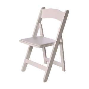  White Wood Folding Chairs (4 chairs): Home & Kitchen