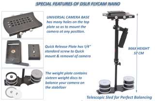 DSLR Flycam Nano steadycam stabilizer + body vest for 5d 7d d90 60d 