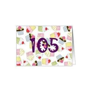    105th Birthday Party Invitation, Cupcakes Galore Card Toys & Games