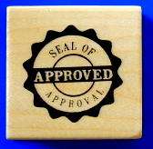 Seal of Approval mounted rubber stamp, #15  