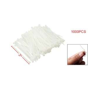  Amico 1000 Pcs Wht Zip Self locking Packaging Nylon Cable 