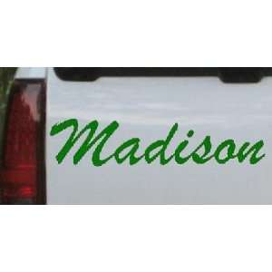  Madison Car Window Wall Laptop Decal Sticker    Dark Green 
