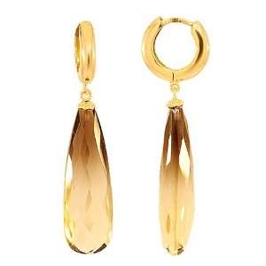  : 18K Yellow Gold Womens Smoky Quartz Earrings: Avianne & Co: Jewelry