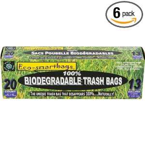 Eco smartbags Tall Kitchen Trash Bags, 13 Gallon, 20 Count Boxes (Pack 