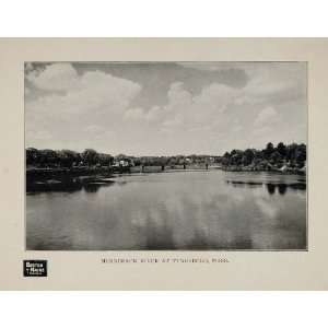  1903 Merrimack River Tyngsboro Massachusetts B/W Print 