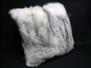 312 Arctic marble fox fur pillow luxurious fur pillow  
