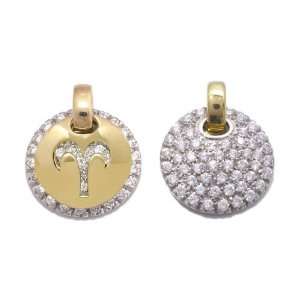   18 karat Gold with White Cubic Zirconia, form Aries, weight 6.2 grams