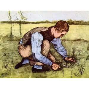   name Boy Cutting Grass with a Sickle, By Gogh Vincent van Home