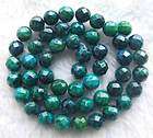 Green Chrysocolla Faceted Round Beads 8mm 15.5  