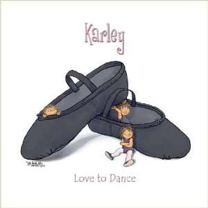 Twinkle Toes Personalized Black Ballet Slippers  Kitchen 