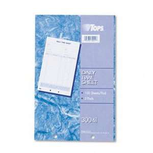    Daily Time and Job Sheets, 6 x 9 1/2, 100/Pad, 2/Pack Electronics