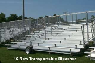 10 Row Deluxe Aluminum Transportable Bleachers Soccer  