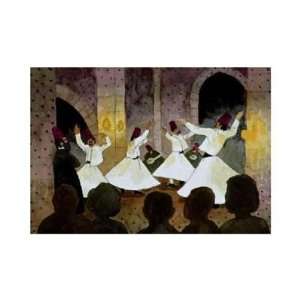  John Newcomb   Whirling Dervishes, Turkey Giclee Canvas 