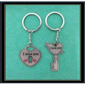  Lover Couple Metal Key Chain Keychain   I Love You / I 