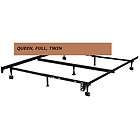   Adjustable Metal Bed Frame Center Support Rug Rollers Queen Full Twin