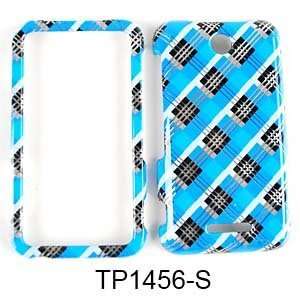  CELL PHONE CASE COVER FOR ZTE SCORE X500 TRANS BLUE BLACK 