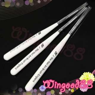 3x Nail Art Acrylic French Painting Drawing Line Pen Tips Liner Brush 
