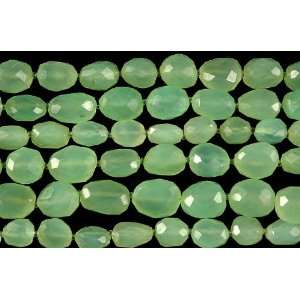  Faceted Green Chalcedony Tumbles   