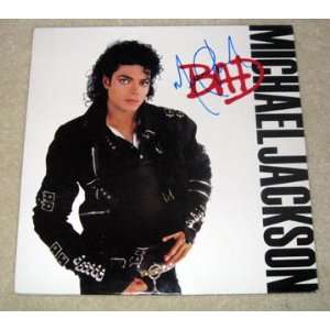  MICHAEL JACKSON autographed SIGNED Bad Record *PROOF 
