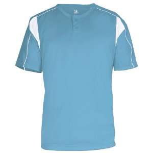 Badger Pro Placket Custom Baseball Jerseys COLUMBIA BLUE/WHITE A2XL 