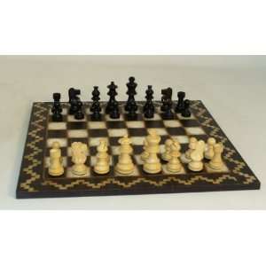  Black & White Artisan Chess Set