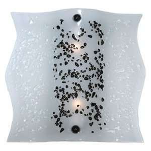  11.5W Ice Age Fused Glass Wall Sconce