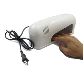 110V 9W White UV Gel Nail Art Curing Lamp Dryer Light Pro New  
