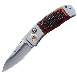   Knife and Tool CRKT 7233 Lake P.A.L. Amber Jigged Bone Handle Knife