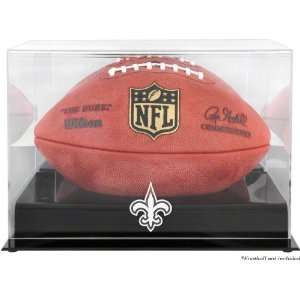 New Orleans Saints Team Logo Football Display Case  Details Black 