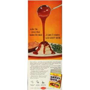  1959 Ad Loma Linda Foods Brown Gravy Quik Product Meal 