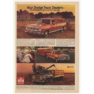  1975 Dodge Pickup Truck Medium Duty Farm Trucks Print Ad 
