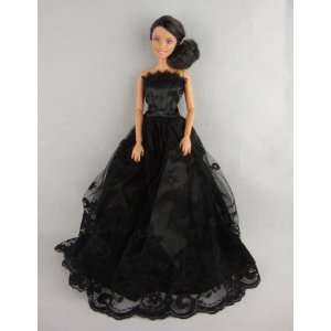 Classic Black Ball Gown Made to Fit the Barbie Doll: Toys 