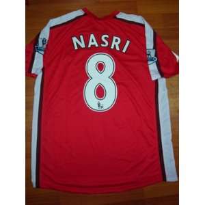  08 09 ARSENAL HOME JERSEY NASRI + FREE SHORT (SIZE XL 