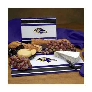  Baltimore Ravens Glass Cutting Board Set: Sports 