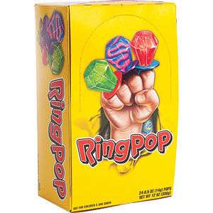 48 ASSORTED TOPPS RING POPS CANDY LOLLIPOPS 7 FLAVORS  