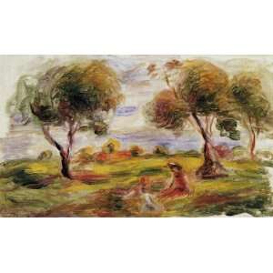  Oil Painting Landscape with Figures at Cagnes Pierre 
