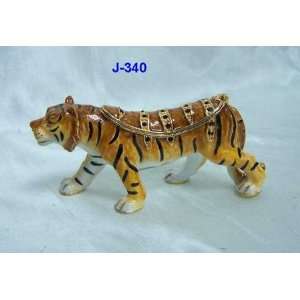  Tiger Jewelry Trinket Box 2.5in H: Home & Kitchen