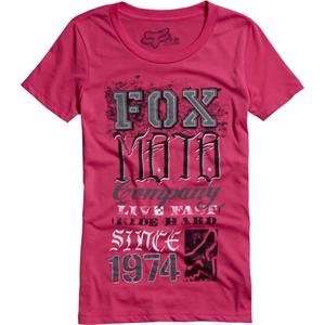  Fox Racing Womens Miss Mud Crew Neck T Shirt   Large 