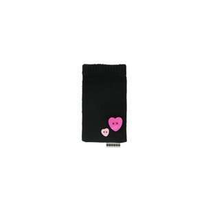  Trendz Mobile Phone Sock   Buttons Black Electronics